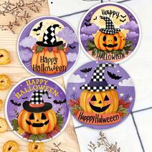 1 Set / 4 Piezas / 6 Piezas: Posavasos de barro de diatomeas con estampado de casa encantada de Halloween, posavasos de café con flores, decoración multiocasión para el hogar y el restaurante, regalos diarios, decoración de mesa, decoración diaria, decoración para fiestas con tema