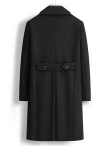 男士长袖双排扣大衣，商务休闲中长款外套，秋冬款