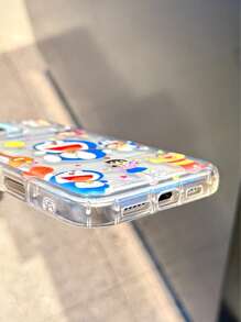 Doraemon Fundas para teléfono compatibles con la serie Galaxy S25, la serie Galaxy, la serie Galaxy A, adecuadas para el 16 Pro Max de Apple, cubiertas protectoras para el 15 Pro Max, fundas protectoras transparentes para el 15 con estampado de puntada, cubiertas oficiales con licencia con airbag antichoque y antideslizante compatibles con 11, 12, 13, 14, 15 de Apple.