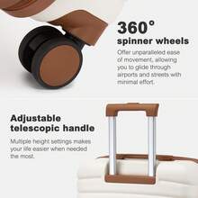 Suitcase 20 24 28 Inch Cabin Carry On Check In ABS PC Hard Shell Spinner Wheels Lock Small Medium Large Travel Luggage Set For Holiday Family - 乳白色 - 查看 6
