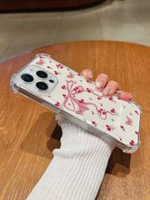 1 pieza Funda personalizada para teléfono con diseño de Flores rosas y mariposas, impresión UV de alta definición, protección anticaídas transparente para las esquinas y la lente, compatible con iPhone 16 Pro Max/16 Pro/15 Pro Max/14 Pro Max/13 Pro Max, y teléfonos Android OPPO A, Redmi. Adecuado para regalos de Pascua, San Valentín, vuelta al cole, uso diario y aniversarios.