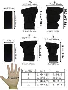 1 Cặp Găng tay thể thao không ngón siêu nhẹ Unisex (Kiểm tra bảng kích thước, đo lòng bàn tay trước khi mua) Găng tay tập luyện mỏng dùng cho cử tạ, tập gym, thể hình, thể hình, tạ tay có móc và khóa dán - màu đen - Xem 2