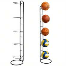 5 Tier Layer Ball Stand Holder For Footballs, Basketballs, Volleyballs, Detachable Ball Storage Rack Metal Ball Organizer Football Holder Stand Basketball Rack Display Stand For Home Gym - Variant - View 1