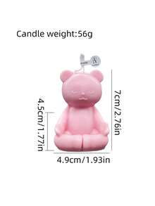Cute Zen Sitting Bear Fragrance Candle - Smoke Free, Long-Lasting Home Fragrance Suitable For Bedroom Decoration, Perfect DIY Gift For Women, Beeswax And Soy Wax Mixture, Animal Shape, Single Core, Battery Free, Home Decoration Highlights | Playful Decoration | Natural Fragrance - Multicolor - View 12