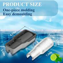 Tumbler Ice Mold - Silicone Ice Tray With Lid, Suitable For Frozen Drinks, Juice, Whiskey, Cocktails, And Coffee, Compatible With 30-40 Oz Glass And  Tumblers, Practical Ice Mold,7798484 - 香檳色 - 查看 7