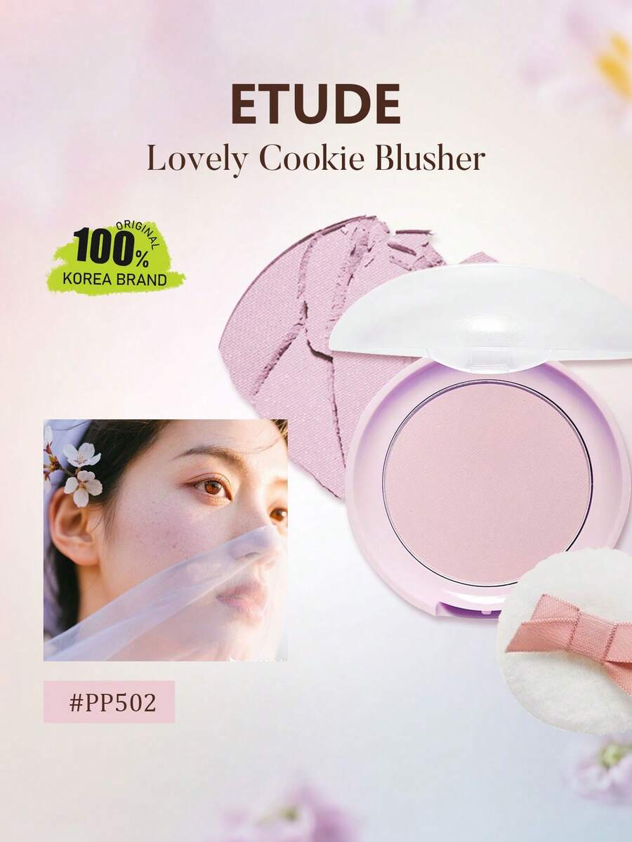 ETUDE Lovely Cookie 腮紅 PP502,細緻粉質,質地滑順,自然紅潤,持久顯色,提亮膚色,日常妝容,甜美少女風,K-Beauty,韓系妝容,4g/0.14oz - PP502 Lavender Lemon Macaron - 查看 1