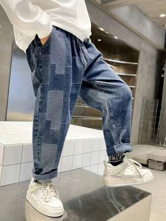 2025 New Spring/Autumn Casual Denim Jeans For Boys