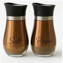 2 Pieces/3 Pieces(Including Storage Rack) Set Of Salt And Pepper Shaker Bottles, Seasoning Bottles, Glass Spice Jars, Kitchen Tools, Camping Barbecue, RV Travel Cute Spice Bottles,School Supplies