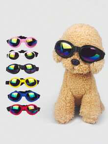 1 件，可折叠宠物狗太阳镜，防风，防晒护目镜，防紫外线太阳镜，酷炫宠物狗眼镜，中大型犬宠物太阳镜宠物防水眼镜，夏季