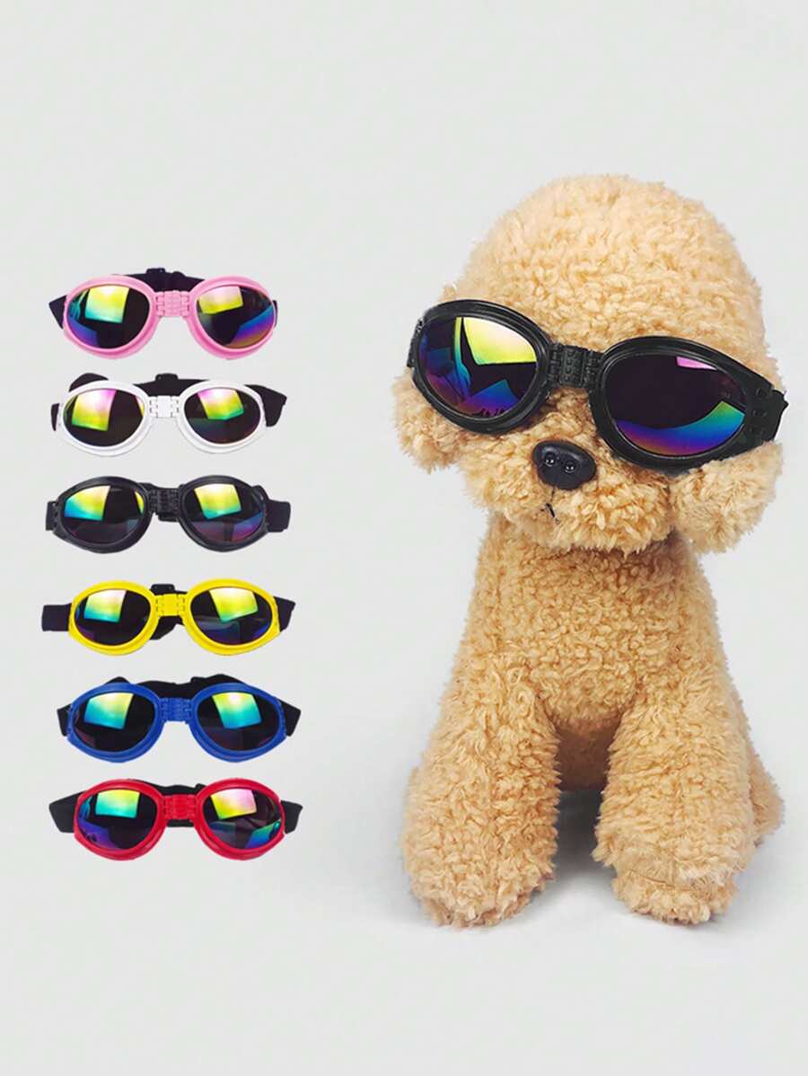 1 件，可折叠宠物狗太阳镜，防风，防晒护目镜，防紫外线太阳镜，酷炫宠物狗眼镜，中大型犬宠物太阳镜宠物防水眼镜，夏季