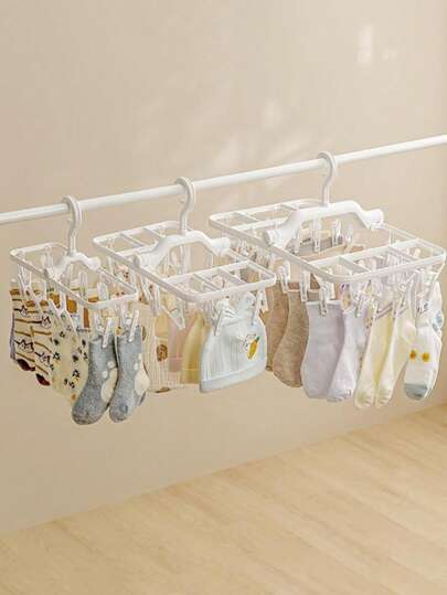 1 Pezzo Stendibiancheria Pieghevole Multifunzionale con 12/20/32 Mollette, Stendibiancheria Pieghevole Antivento, Stendibiancheria Piccolo e Portatile, Stendibiancheria in Plastica, Adatto per Asciugare Biancheria Intima, Asciugamani, Vestiti per Bambini, Cappelli, Sciarpe, Calze, Reggiseni, Pantaloni, Pannolini, Adatto come Regalo per Bambini, Regalo Speciale, Regalo di Inaugurazione Casa, Leggera Differenza di Colore non Influenza l'Uso