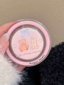 1pc Cute Disc Cartoon Women Resin Magnetic Phone Holder, Foldable Telescopic Pull-Out Stand Compatible With IPhone, Android Phone, Gift For Birthday, Family, Friends Push-Pull Phone Grip Phone Accessories