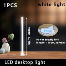 1pc Compact LED Desk Lamp, For Work, Reading, Learning, Bedside, Task Lighting, LED Light, USB Lamp, Computer Monitor Light