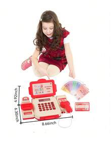 1 Set Mini Supermarkt Kasse Spielzeug, Zufällige Farbe, geeignet für Rollenspiele von Kindern, Edutainment, simulierte Convenience Store Kasse Modell, Batterien nicht enthalten. (Knöpfe können nicht gedrückt werden.) - Verschiedenfarbig - Übersicht 9