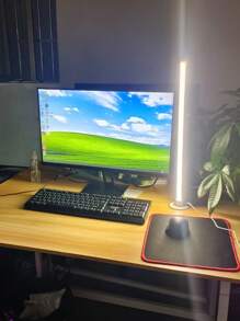 1pc Compact LED Desk Lamp, For Work, Reading, Learning, Bedside, Task Lighting, LED Light, USB Lamp, Computer Monitor Light