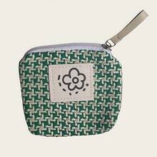 1pc Waffle Textured Compact Wallet, Mini Travel Makeup Pouch - Perfect For Coins, Lipstick, Feminine Pads, Portable Zipper Pouch,For Holiday Beach, Bathroom Collection, Bedroom Collection, Large Capacity - Multicolor - View 18