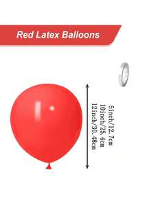15/45/100 pièces Ballons en latex rouges de 5/10/12 pouces pour anniversaire, remise des diplômes, douche, mariage, fête, décoration, ruban rouge, fête des mères, remise des diplômes