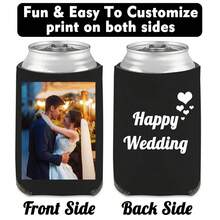 Custom Birthday Can Coolers Sleeves Personalized Bulk Beer Bottle Beverage Holder With Photo Name Year,Custom Beer Can Coolers ,Cheers To The Mr And Mrs ,Wedding Can Cooler ,Custom Great For Bars, BBQs,Wedding Favors, Beverage Insulators, Beer Huggers, Wedding Favor, Beer Holder,Wedding Essentials,Summer Holiday - Multicolor - View 22