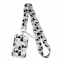 1 Dây đeo thẻ ID màu trắng có thiết kế hình mèo dễ thương, thích hợp cho phụ nữ, bé gái và trẻ em để đựng thẻ ID, móc chìa khóa, huy hiệu, đồ dùng học tập, trở lại trường - Nhiều màu - Xem 4