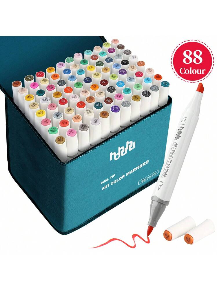 36 kleuren kleurpennen, Dual Tip Marker Pennen Vilt Tip Pennen Penseelpennen Watergedragen Markers voor Volwassen Kinderen Scrapbooking Kleuren Tekenen Schetsen Journaling Kalligrafie DIY