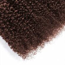 BINF #4 Chocolate Brown Water Wave Curly 10-30 Inch Human Hair Bundles Deep Curly Wave Brazilian Virgin Raw Hair Sew-In Bundles - Color 4 - View 9