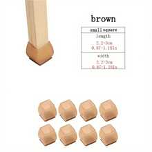 4/8pcs, Square/ Round Chair Leg Protectors For Hardwood Floors, Silicone Felt Furniture Leg Cover Pad For Protecting Floors From Scratches And Noise, Smooth Moving For Chair Feet - Multicolor - View 11