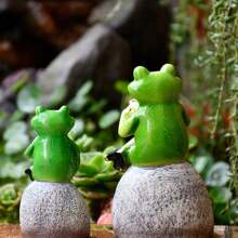 1pc Resin Frog Ornament, Outdoor Garden Yard Lawn Decor, Home Decor, Animal Figurine