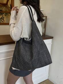 大容量时尚小众韩版休闲单肩托特包休闲简约手提包腋下包适合逛街郊游通勤