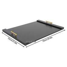 Stylish Rectangular Stovetop Cover, 76x55 Cm, Durable Paint-Free Panel, Multi-Functional Serving Tray, Easy To Clean, Load Capacity 20 Kg, Perfect Kitchen Accessory - Black - View 5