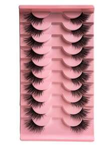 10 paia di ciglia finte semi-naturali e voluminose - ciglia finte lunghe e corte raccolte a forma di occhio di gatto per uno sguardo audace e bello, ciglia finte, ciglia, ciglia finte