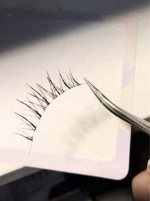 2件/1件睫毛延长工具，黑色弯镊子，化妆工具，睫毛镊子 - 彩色 - 查看 9