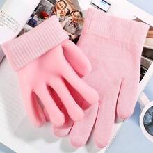 2件/4件棉纱硅胶袜/手套，手足保湿保湿套，男女通用防裂脚跟保护，防滑脚膜，可重复使用 - 彩色 - 查看 5