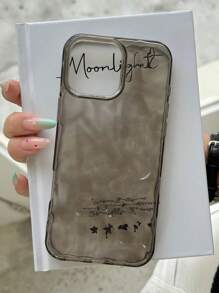 透明水波纹折叠手机壳适用于 16 15 14 13 12 11 Pro Max 3D 漩涡印花保护壳防震后盖