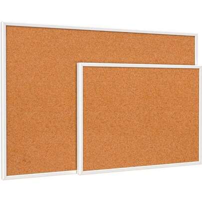 QUADRO DE AVISO MOLDURA MADEIRA CORTIÇA 70X50CM - FIT BCO