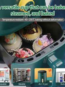 Soporte de papel para pastel de la serie de Halloween Xue Mei Niang, tubo portapapel resistente al aceite y a altas temperaturas con taza de pastel de fondo blanco y patrón Okumo, tema de reunión familiar, taza de papel para postre, fiesta de cumpleaños, con papel para pastel resistente al aceite.