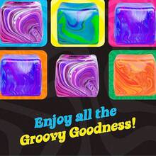 1/4个精致立方体Taba挤压感官玩具，超强挤压感 - 独特漩涡色彩混合 - 颜色随机 - 水晶袋挤压玩具，适合上班族缓解压力，生日和毕业的完美礼物，可爱挤压玩具PVC材质，手指玩具，缓解焦虑和放松，减压玩具，礼盒填充物，篮子填充物，派对礼物，生日礼物 - 彩色 - 查看 7