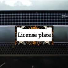 1 Piece 6.3x 12.2inch (16x 31cm ) Metal License Plate Frame Cover Floral Sun And Moon Front License Plate Frame Car License Plate, Car Exterior,It Can Add A Stylish Personality To Your Car,Funny License Plate Frame, License Plate Frames 2 Pack, Motorcycle License Plate Frame. - 1 件商品 - 查看 5