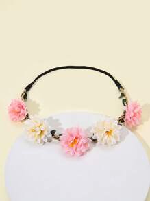 1 Peça Faixa de Cabeça Boêmia de Poliéster com Estampa Floral, Coroa de Decoração Floral, Adequada para Tiara de Todas as Estações, Guirlanda de Cabelo, Circlet de Cabelo
