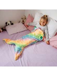 Bolsa de dormir con iluminación infantil, manta con iluminación estilo mermaid y cielo estrellado, decoración navideña