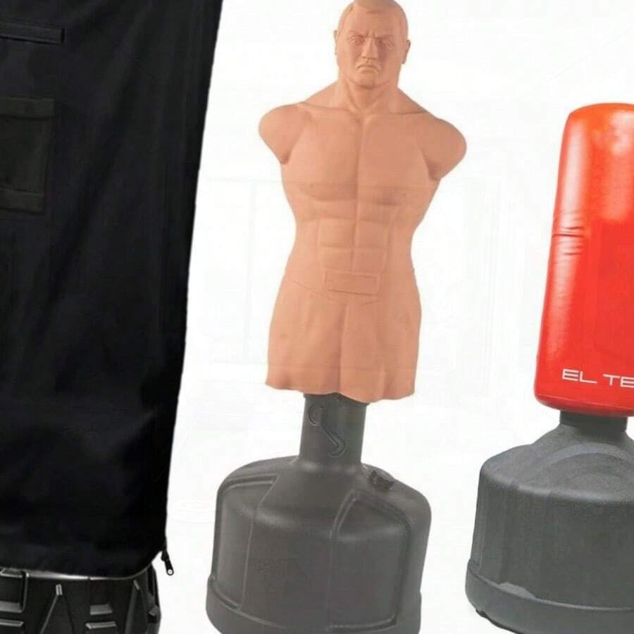 Standing Punching Bag Cover Outdoor Waterproof Standing Heavy Bag Protective Cover For Boxing Bag YFHL3 - 黑色 - 查看 1