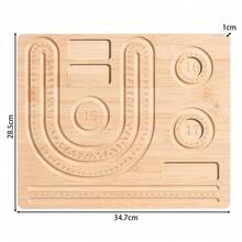 1 pieza Bandeja de madera acolchada con bordes para manualidades de joyería DIY, tablero de madera para diseño de cuentas, herramienta de medición de cuentas