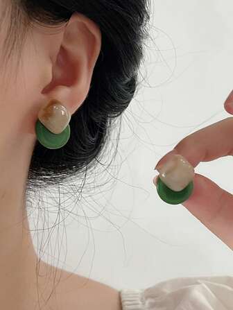 Andkiss 1 paire de boucles d'oreilles mode en forme de U, convenant pour le port quotidien