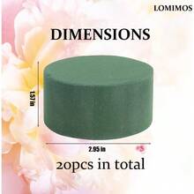 LOMIMOS 20PCS 3'' Wet Round Floral Foam BricksFlorist Block Flower Arrangement Supplies For Craft Project Spring Decoration - 4*8cm - Xem 3