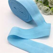 2Yards 1" (25mm) Elastic Ribbon Fold Over Elastic Spandex Satin Band Ties Hair Accessories Lace Trim