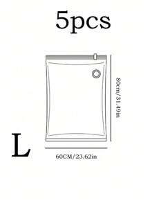 1/5/10pcs, Extra Large Vacuum Transparent High Quality Compression Storage Bags, Portable Storage Bags For Travel Essentials, Clothes, Bedding, Blankets, Bedding, Etc. Manual Vacuum Pump Compression Bag Set, No Electricity Required, Transparent Vacuum Compression Storage Bags - Multicolor - View 22