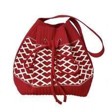 女士时尚背包 - 字元紅色 - 查看 7