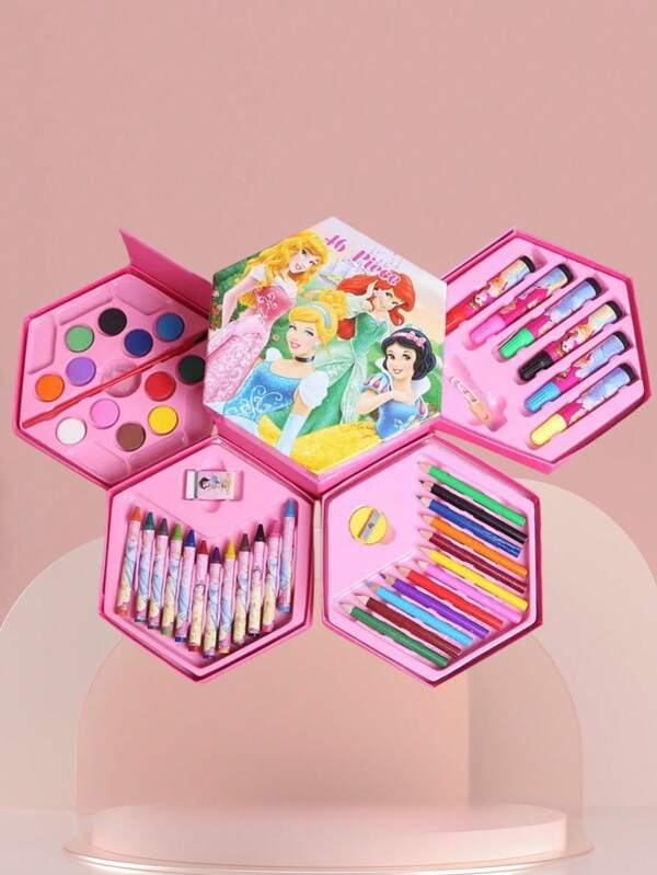 46-teiliges Malset, Malutensilien, Aquarellstift Kunstbleistift Geschenkbox Set, Aquarellstifte