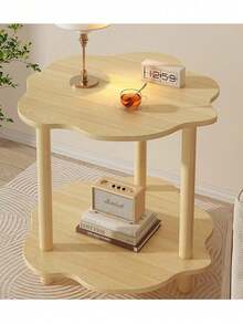 1pc Minimalist Side Table, Small Apartment Living Room Sofa End Table, Movable Bedroom Nightstand With 2 Tiers - Multicolor - View 19