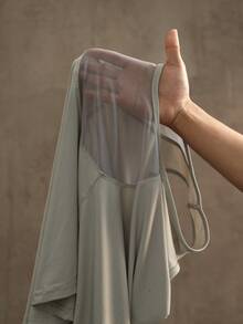 Sport Studio Solid Cut Out Back Sports Tank Topworkout Tank Gameset Tank Top - Grey - View 7