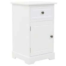 Nachtschrank MDF und Kiefernholz 35x32x59 cm